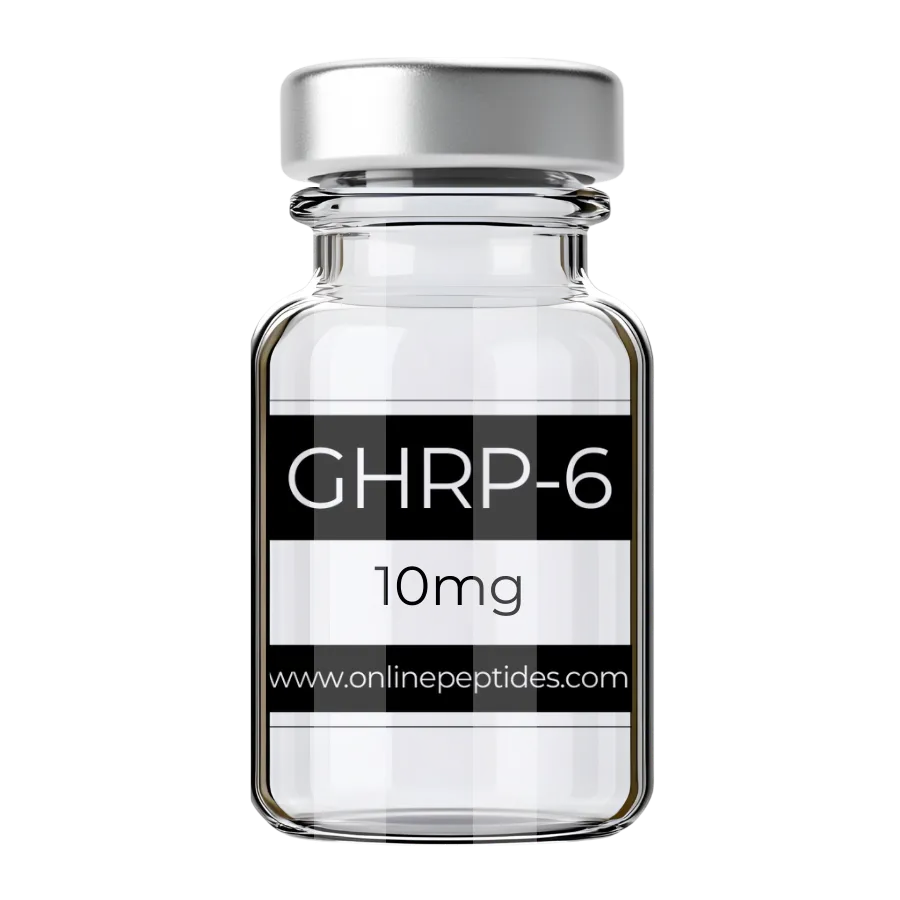 GHRP-6 research peptide vial
