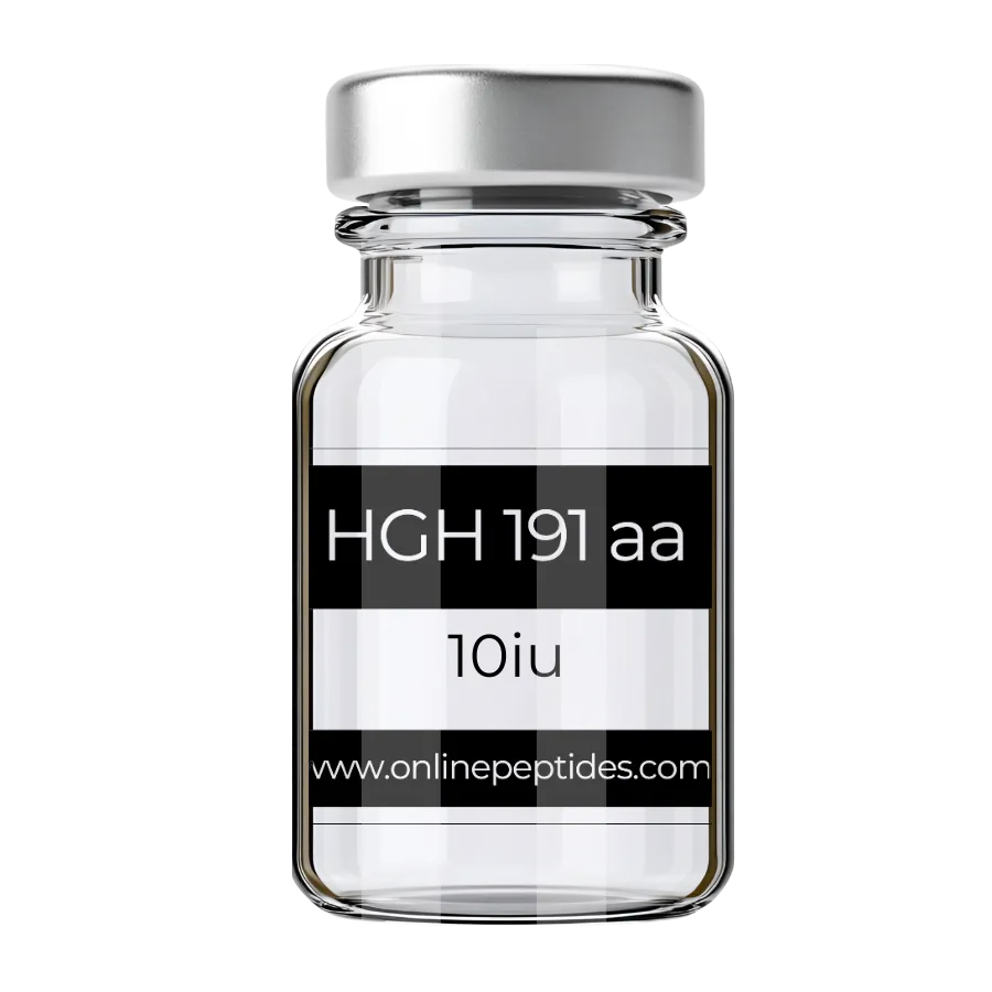HGH 191 AA research peptide vial