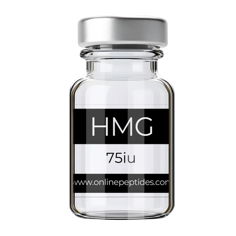 HMG research peptide vial